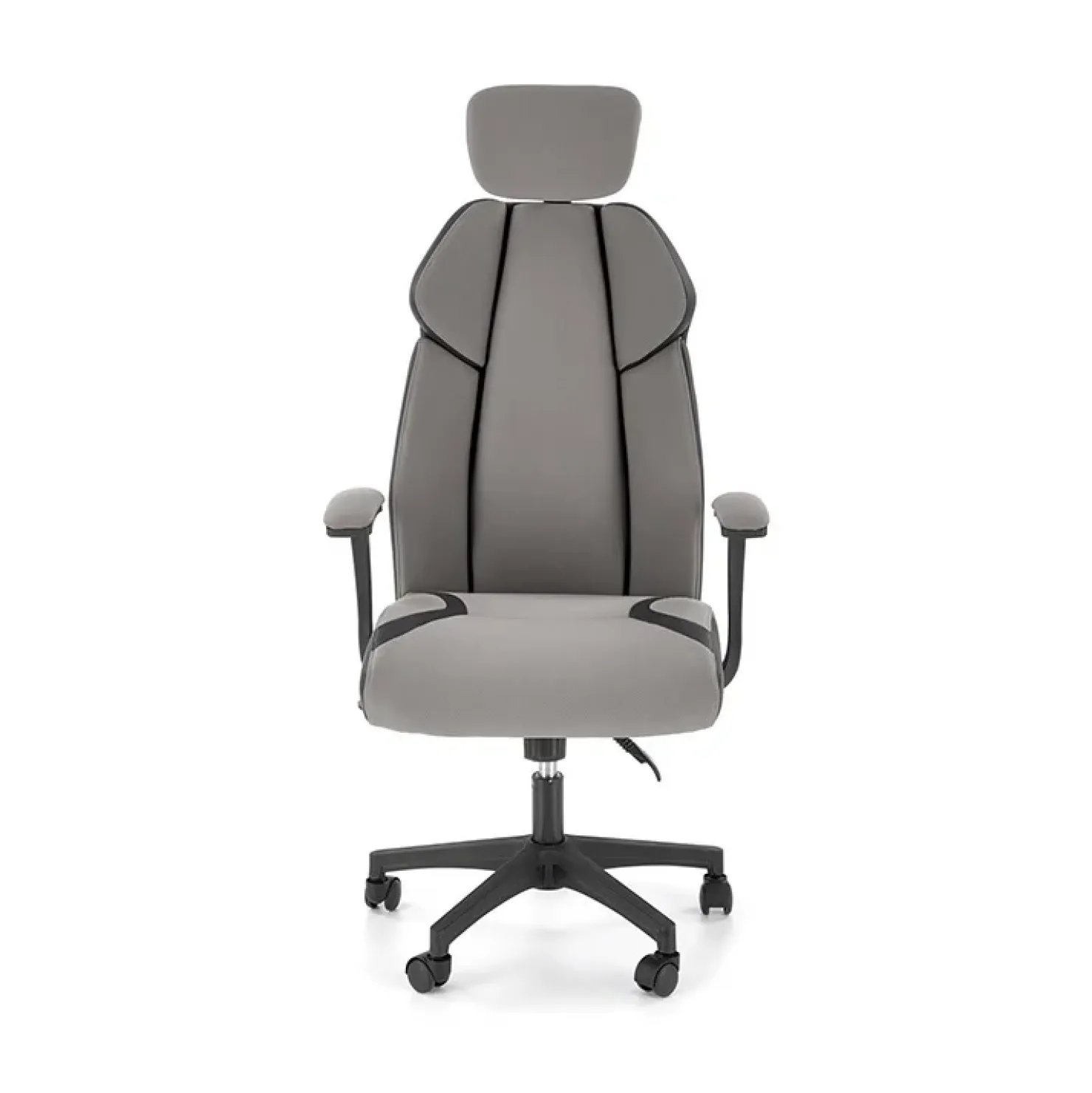 Garnero Arredamenti Sedia ufficio regolabile in tessuto ed ecopelle grigio nero Verissima Sale