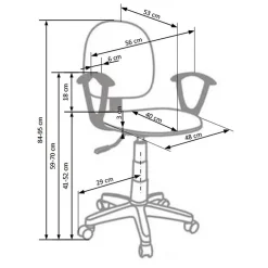 Garnero Arredamenti Sedia ufficio regolabile con ruote in tessuto grigio Spaz Sale