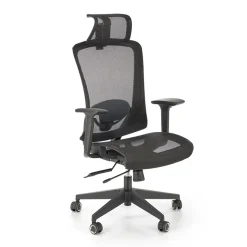 Garnero Arredamenti Sedia ufficio regolabile con ruote in tessuto nero Bonito Best