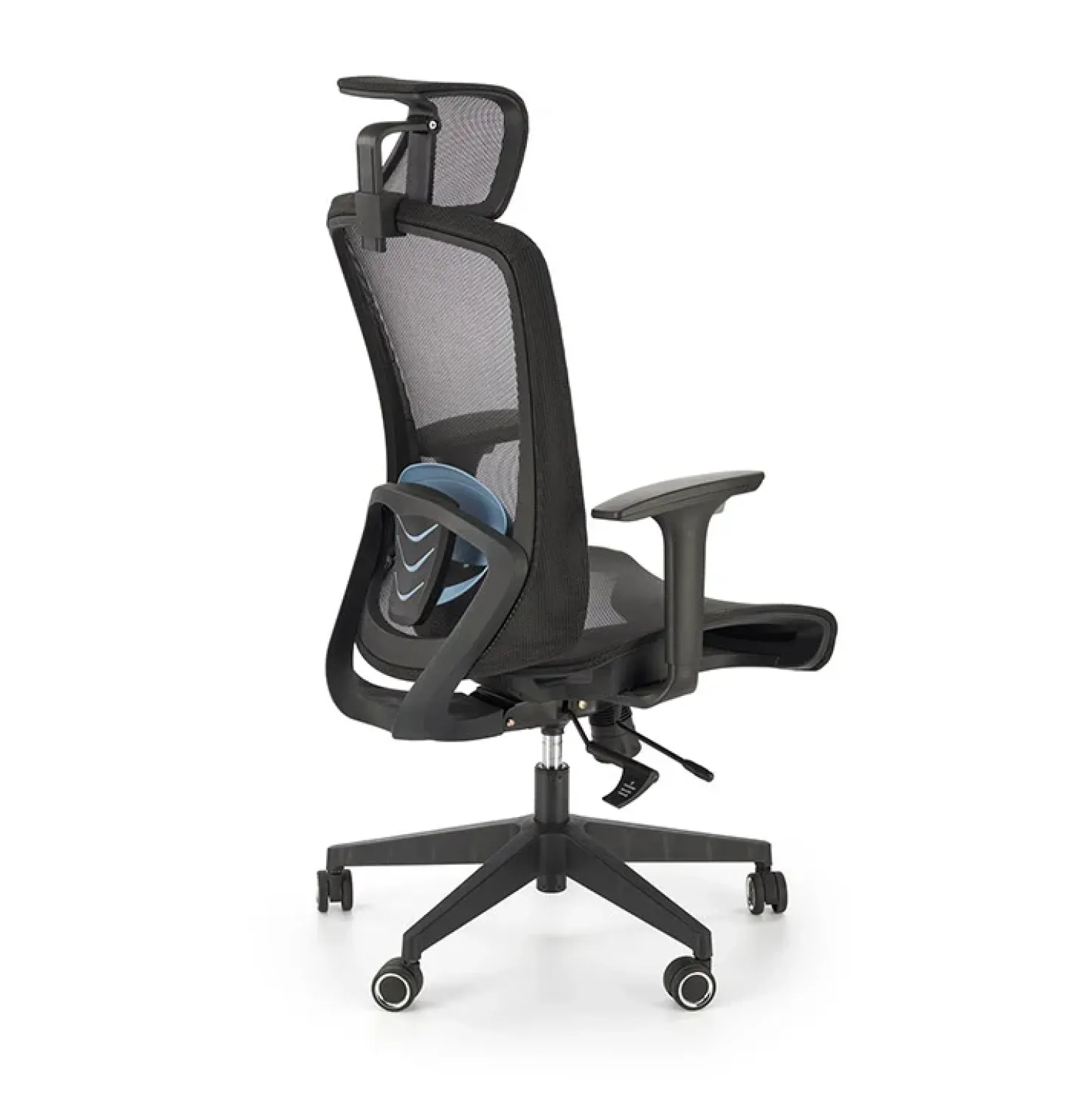 Garnero Arredamenti Sedia ufficio regolabile con ruote in tessuto nero Bonito Best