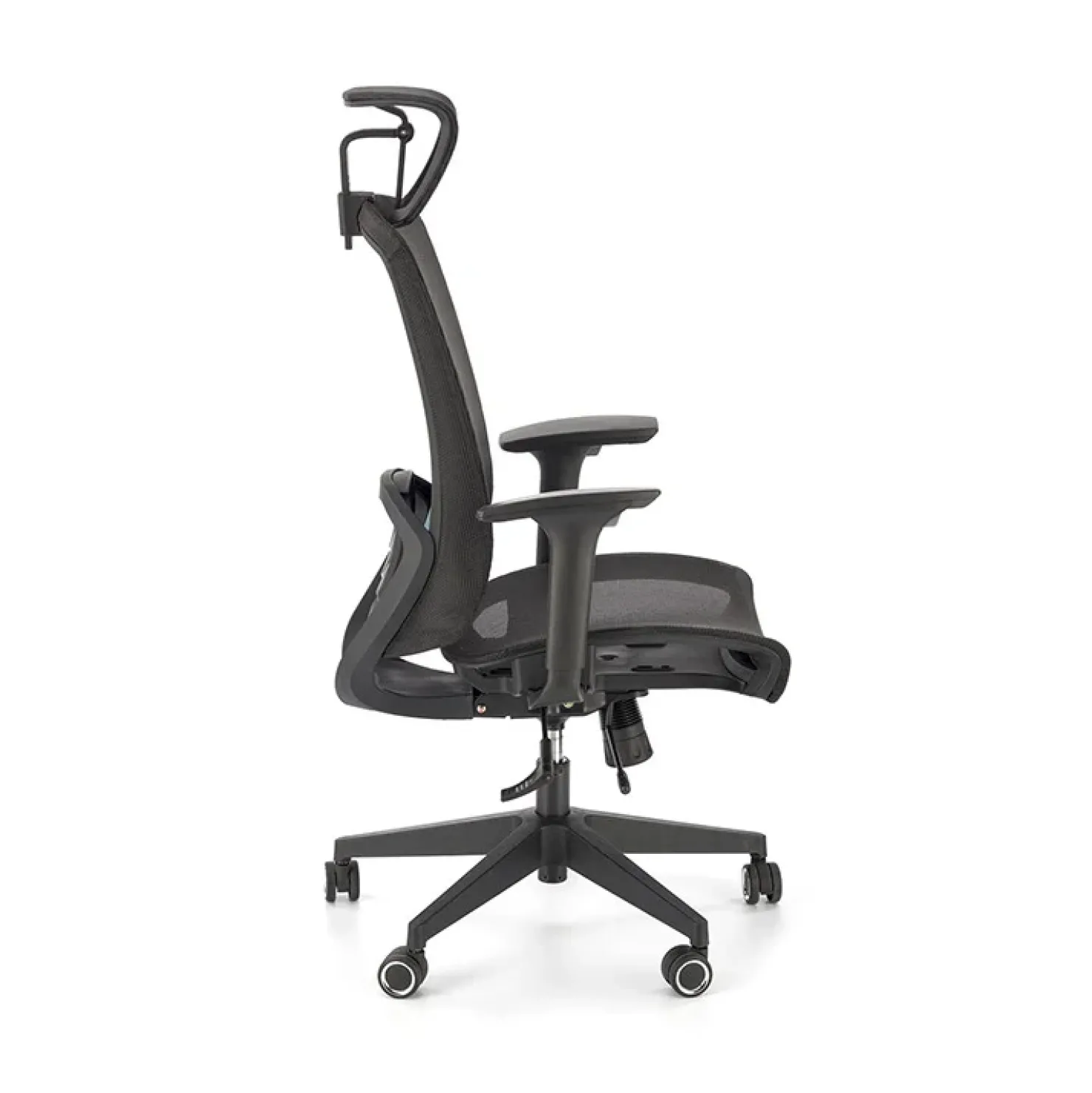 Garnero Arredamenti Sedia ufficio regolabile con ruote in tessuto nero Bonito Best