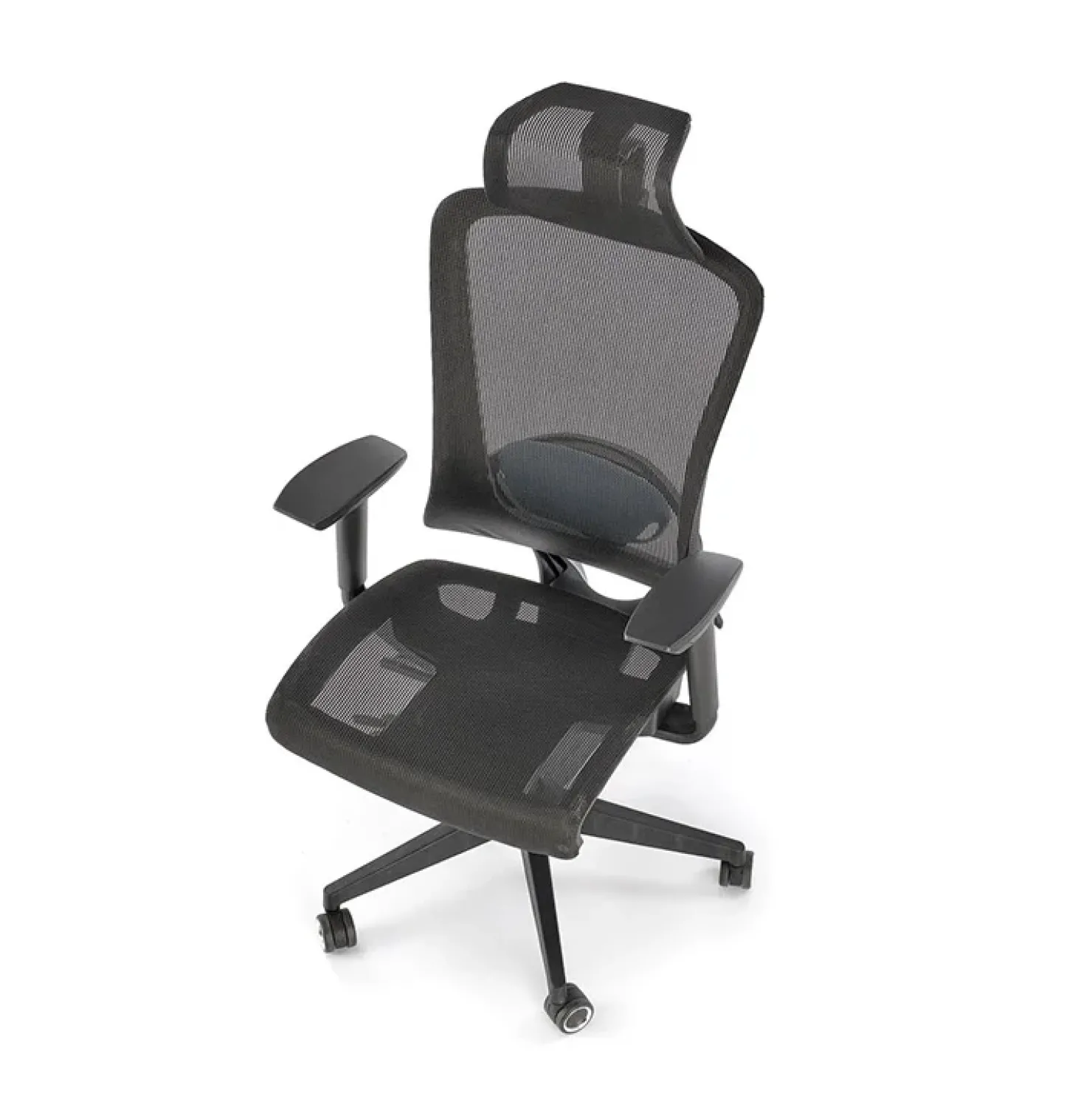 Garnero Arredamenti Sedia ufficio regolabile con ruote in tessuto nero Bonito Best