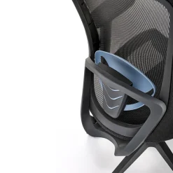 Garnero Arredamenti Sedia ufficio regolabile con ruote in tessuto nero Bonito Best