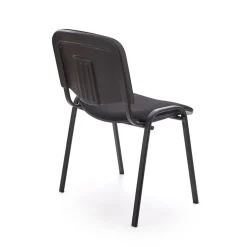 Garnero Arredamenti Sedia ufficio sala attesa moderna in acciaio tessuto nera Laos Nero Online