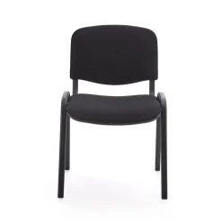 Garnero Arredamenti Sedia ufficio sala attesa moderna in acciaio tessuto nera Laos Nero Online