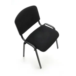 Garnero Arredamenti Sedia ufficio sala attesa moderna in acciaio tessuto nera Laos Nero Online