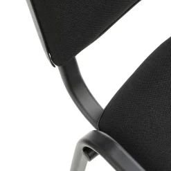 Garnero Arredamenti Sedia ufficio sala attesa moderna in acciaio tessuto nera Laos Nero Online