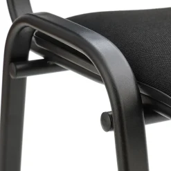 Garnero Arredamenti Sedia ufficio sala attesa moderna in acciaio tessuto nera Laos Nero Online