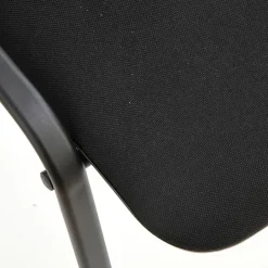 Garnero Arredamenti Sedia ufficio sala attesa moderna in acciaio tessuto nera Laos Nero Online