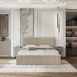 Garnero Arredamenti Set 2 comodini moderni 40x59h cm 1 cassetto beige Emporio Best