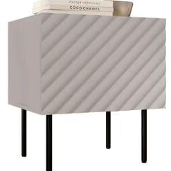 Garnero Arredamenti Set 2 comodini 47x52h cm 1 anta con frontali decorati Daniele Beige New