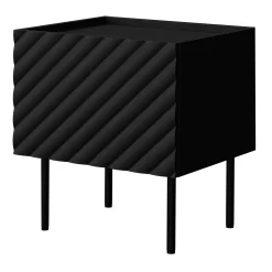Garnero Arredamenti Set 2 comodini 47x52h cm 1 anta con frontali decorati nero Daniele Nero Opaco Online