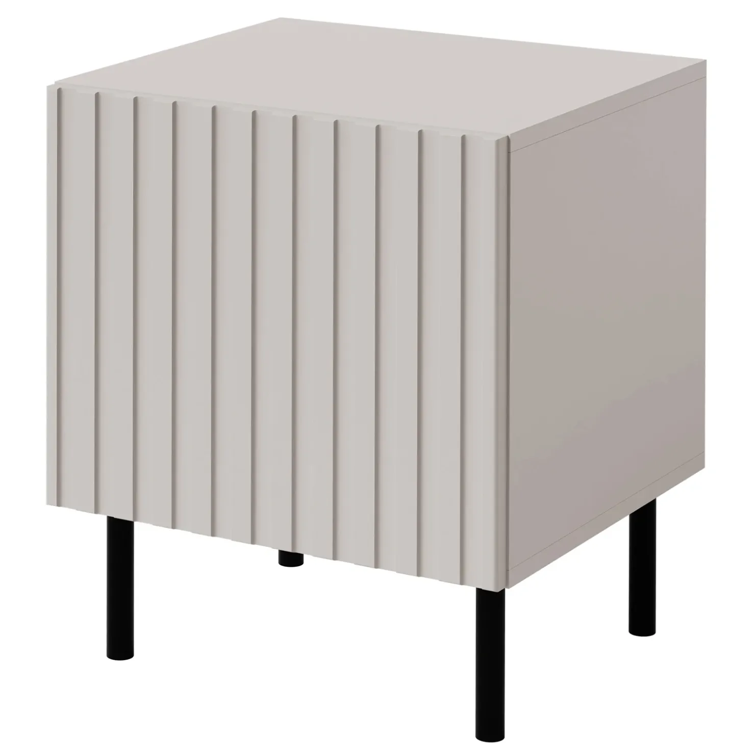 Garnero Arredamenti Set 2 comodini 45x54h cm 1 anta con frontali cannettati beige Ziggy Hot