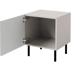 Garnero Arredamenti Set 2 comodini 45x54h cm 1 anta con frontali cannettati beige Ziggy Hot