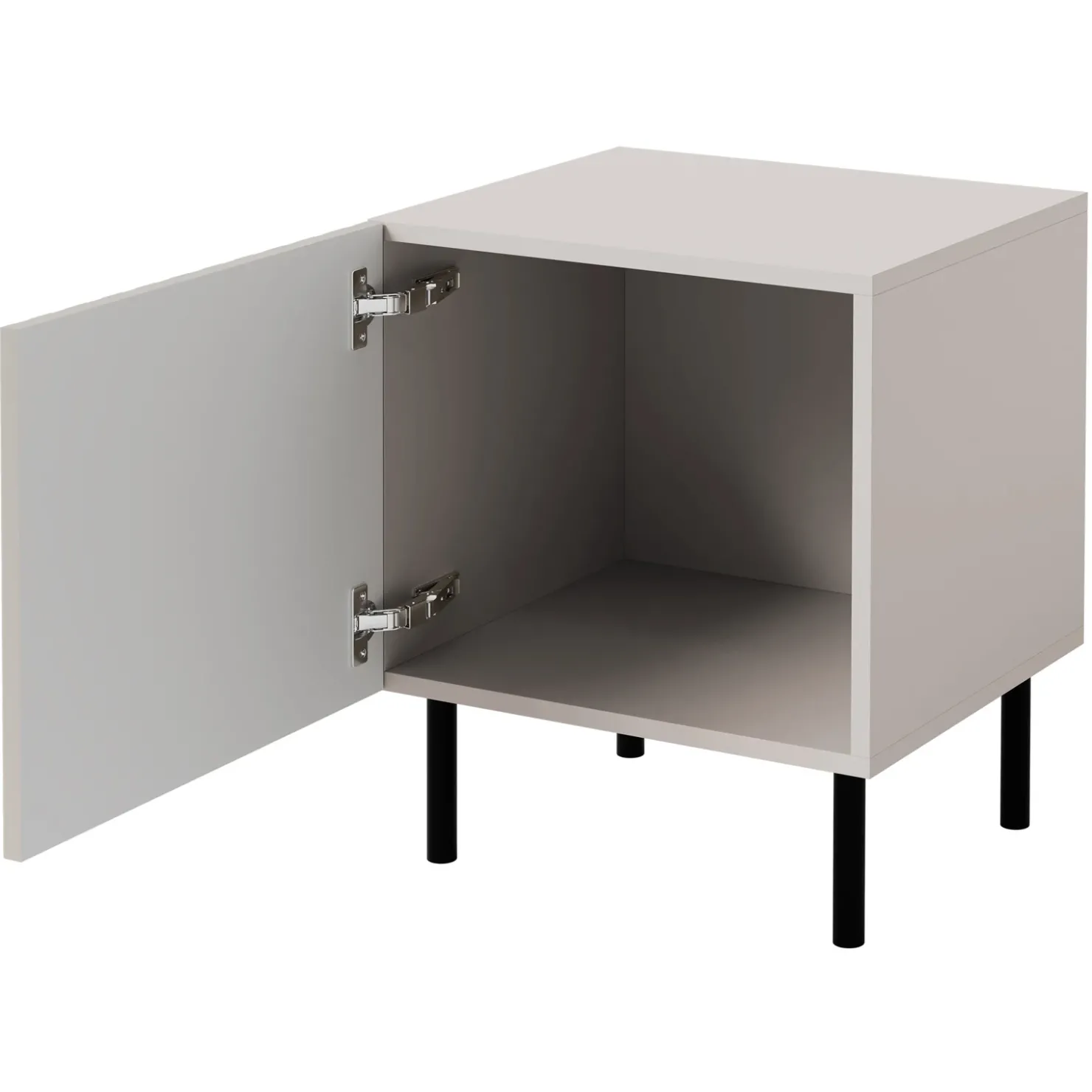 Garnero Arredamenti Set 2 comodini 45x54h cm 1 anta con frontali cannettati beige Ziggy Hot