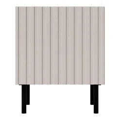 Garnero Arredamenti Set 2 comodini 45x54h cm 1 anta con frontali cannettati beige Ziggy Hot