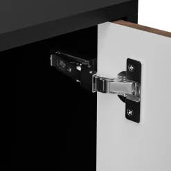 Garnero Arredamenti Set 2 comodini 45x51h cm 1 anta noce nero Wild Noce - Nero opaco Discount