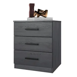 Garnero Arredamenti Set 2 comodini 46x56h cm 3 cassetti moderni Cortina Gihome® Ossido Clearance