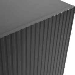 Garnero Arredamenti Set 2 comodini 45x52h cm moderni cannettato Essence Antracite Outlet