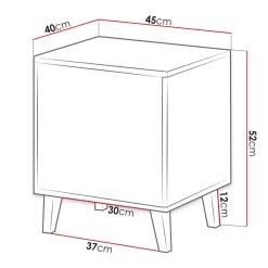 Garnero Arredamenti Set 2 comodini 45x52h cm moderni cannettato Essence Antracite Outlet