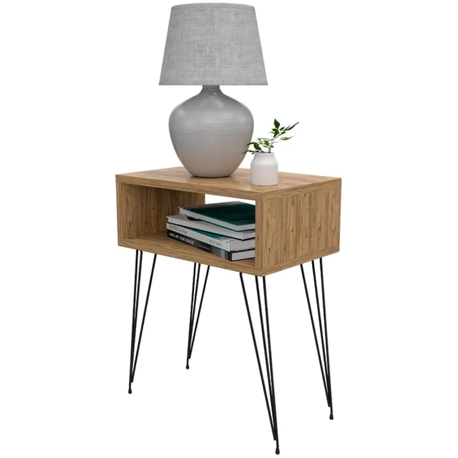 Garnero Arredamenti Set 2 comodini 45x59h cm moderni design industrial Jamar Rovere