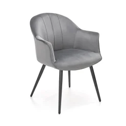 Garnero Arredamenti Set 2 poltrone relax moderna in velluto grigio nero Chica Discount