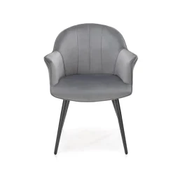 Garnero Arredamenti Set 2 poltrone relax moderna in velluto grigio nero Chica Discount