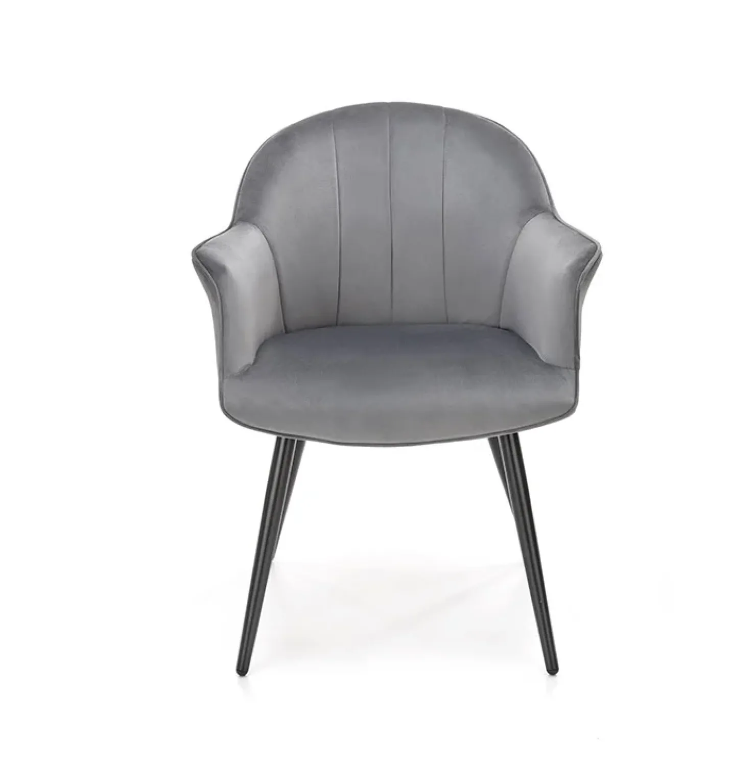 Garnero Arredamenti Set 2 poltrone relax moderna in velluto grigio nero Chica Discount