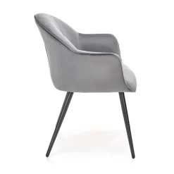 Garnero Arredamenti Set 2 poltrone relax moderna in velluto grigio nero Chica Discount