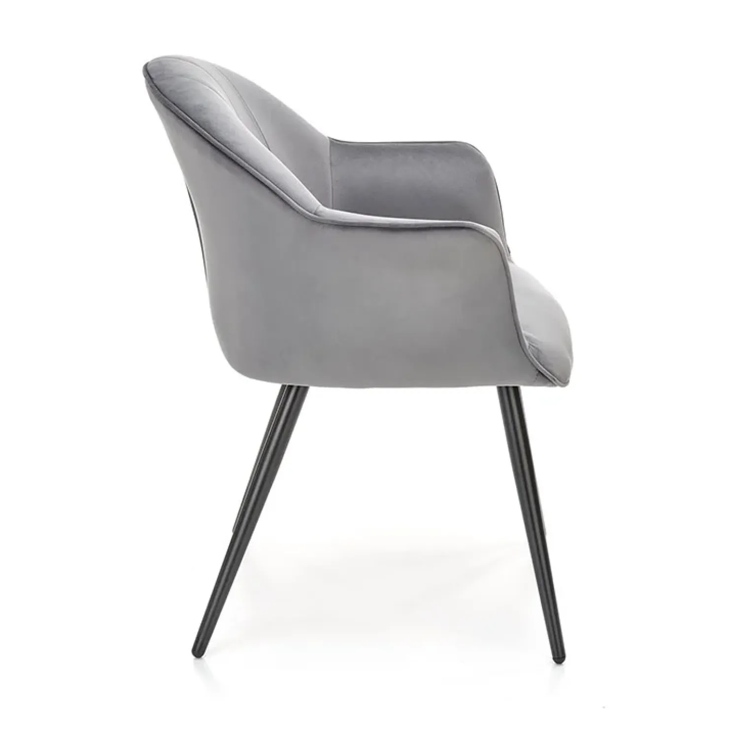 Garnero Arredamenti Set 2 poltrone relax moderna in velluto grigio nero Chica Discount