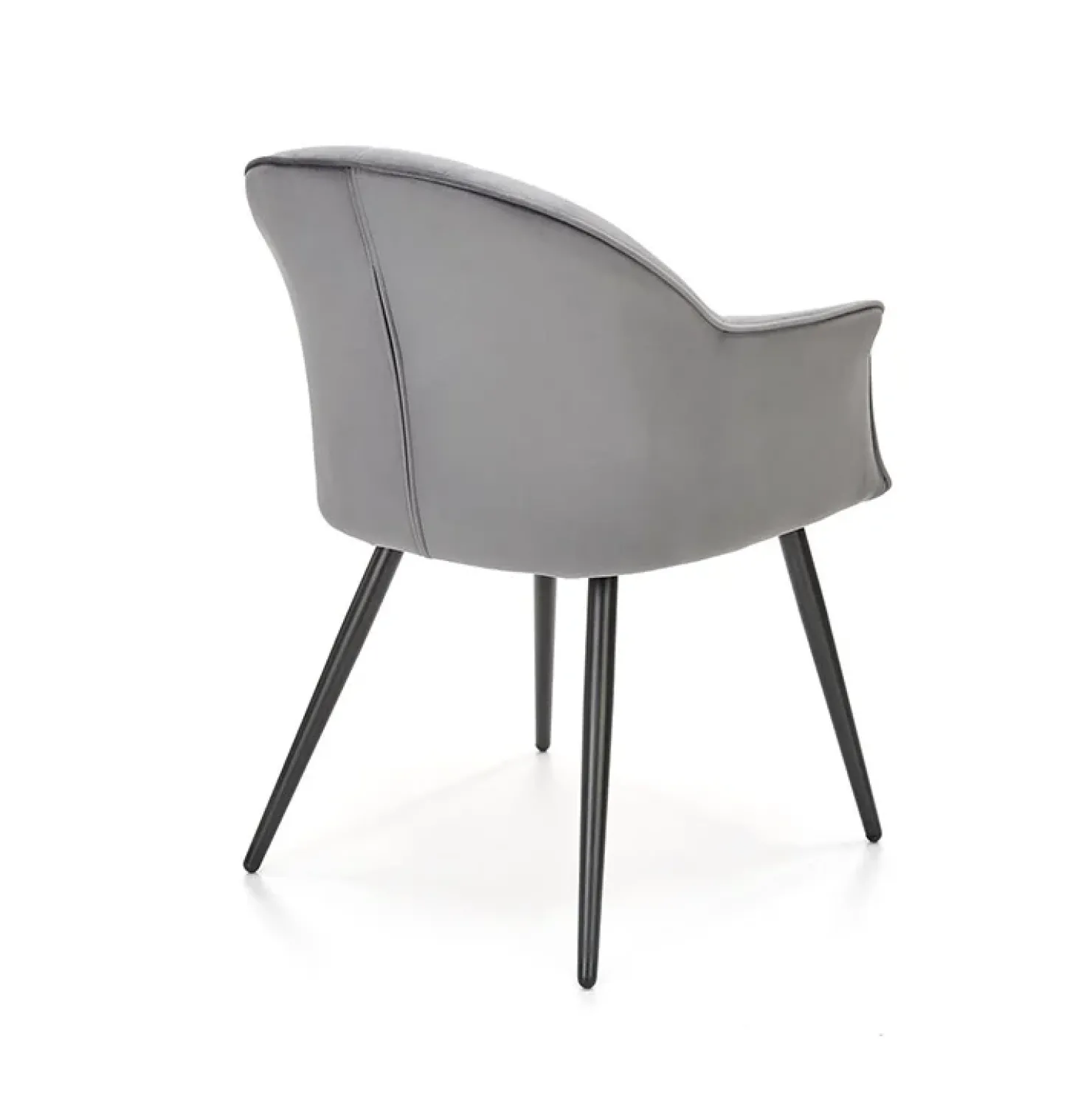 Garnero Arredamenti Set 2 poltrone relax moderna in velluto grigio nero Chica Discount