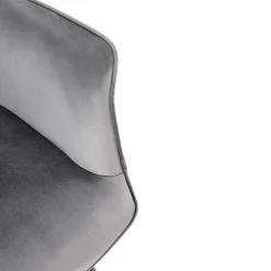 Garnero Arredamenti Set 2 poltrone relax moderna in velluto grigio nero Chica Discount