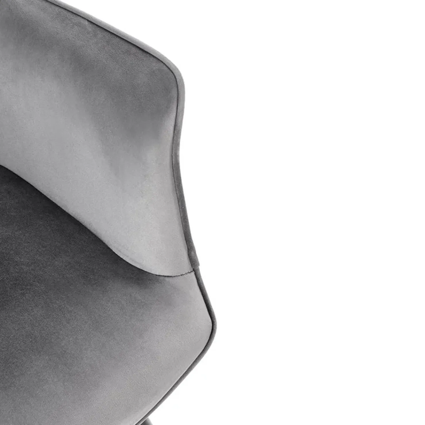 Garnero Arredamenti Set 2 poltrone relax moderna in velluto grigio nero Chica Discount