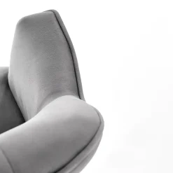 Garnero Arredamenti Set 2 poltrone relax moderna in velluto grigio nero Chica Discount