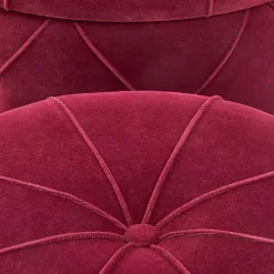 Garnero Arredamenti Set 2 pouf moderno contenitore in velluto Emil Bordeaux