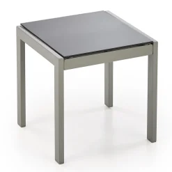 Garnero Arredamenti Set 2 sdraio da giardino con tavolino relax nero grigio Marea