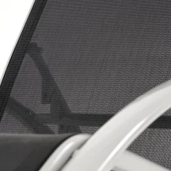 Garnero Arredamenti Set 2 sdraio da giardino con tavolino relax nero grigio Marea