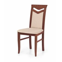 Garnero Arredamenti Set 2 sedie da pranzo classiche imbottite in legno ciliegio beige Lavanda Clearance