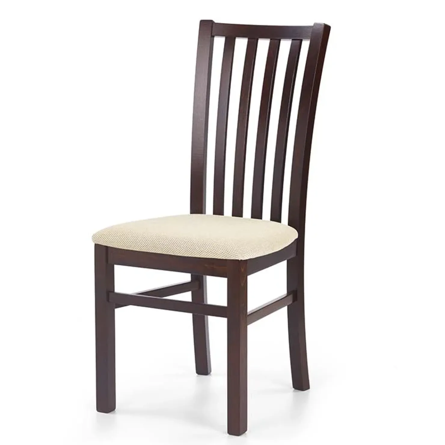 Garnero Arredamenti Set 2 sedie da pranzo imbottite classiche in tessuto beige noce scuro Rosita Sale