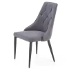 Garnero Arredamenti Set 2 sedie da pranzo imbottite in velluto grigio Deanna Sale