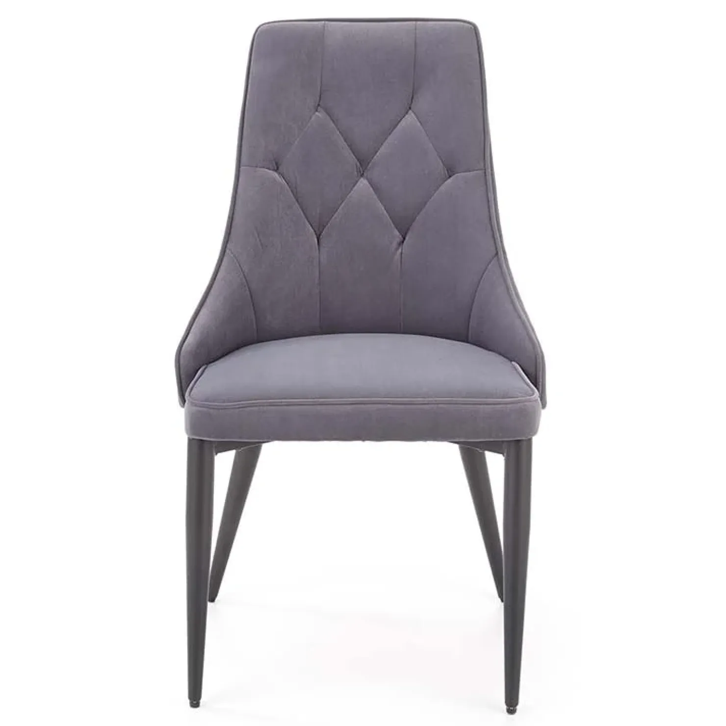 Garnero Arredamenti Set 2 sedie da pranzo imbottite in velluto grigio Deanna Sale