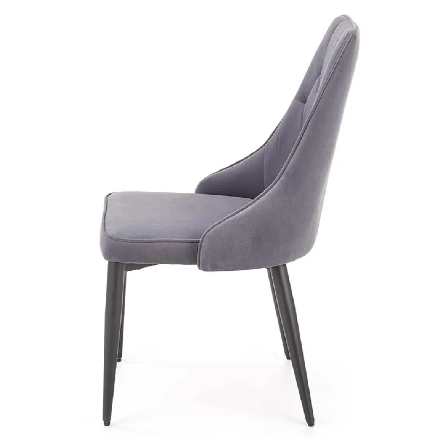 Garnero Arredamenti Set 2 sedie da pranzo imbottite in velluto grigio Deanna Sale