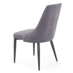 Garnero Arredamenti Set 2 sedie da pranzo imbottite in velluto grigio Deanna Sale