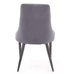 Garnero Arredamenti Set 2 sedie da pranzo imbottite in velluto grigio Deanna Sale