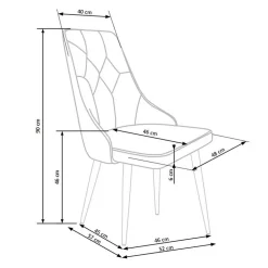 Garnero Arredamenti Set 2 sedie da pranzo imbottite in velluto grigio Deanna Sale