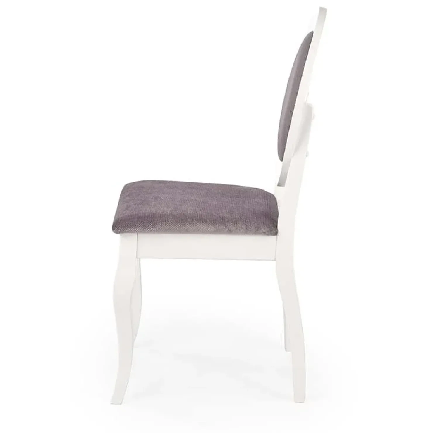 Garnero Arredamenti Set 2 sedie da pranzo imbottite in tessuto grigio bianco Adna New