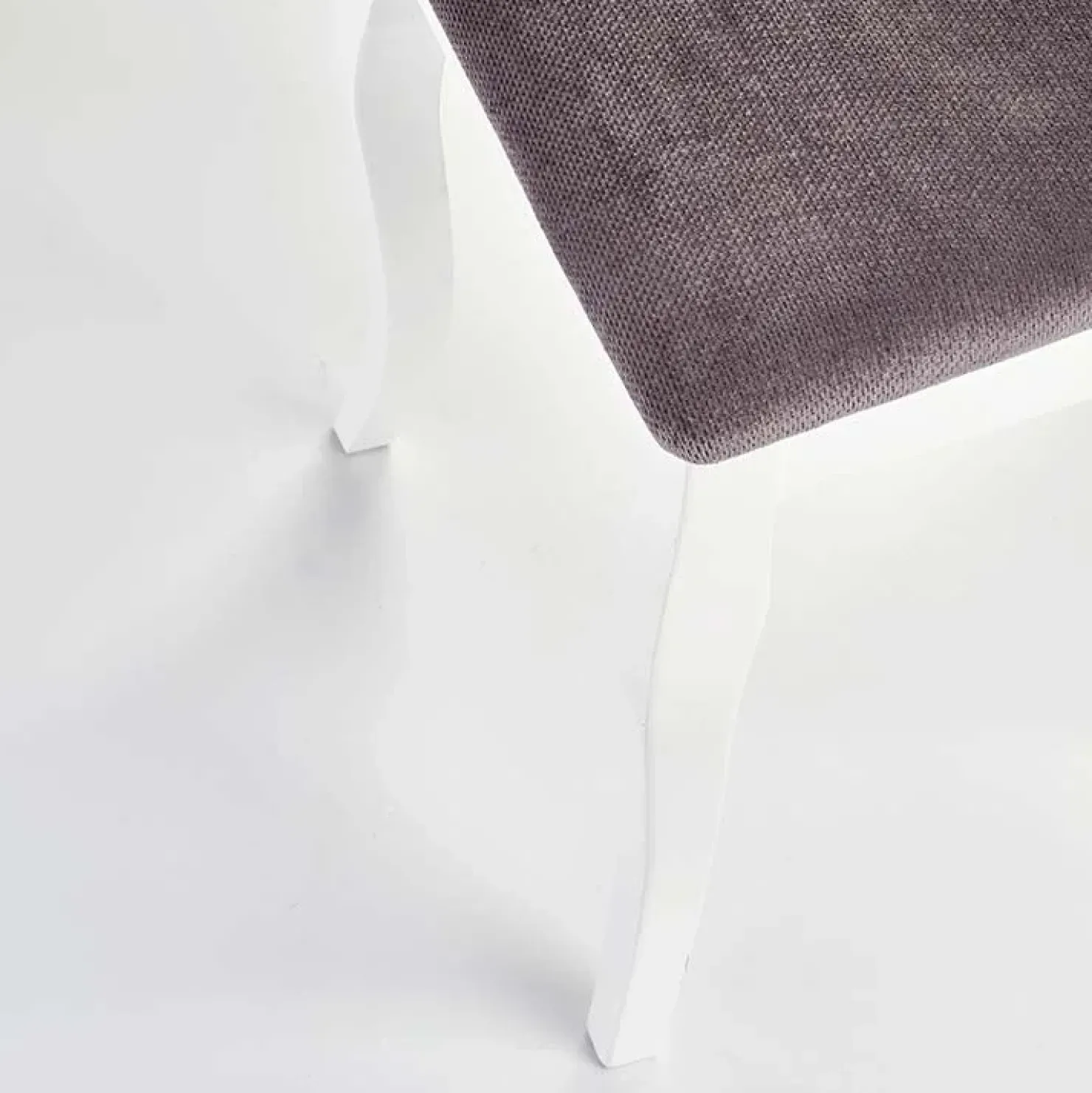 Garnero Arredamenti Set 2 sedie da pranzo imbottite in tessuto grigio bianco Adna New