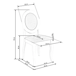 Garnero Arredamenti Set 2 sedie da pranzo imbottite in tessuto grigio bianco Adna New