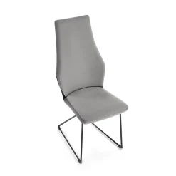 Garnero Arredamenti Set 2 sedie da pranzo imbottite in velluto nero Malabo Grigio Online