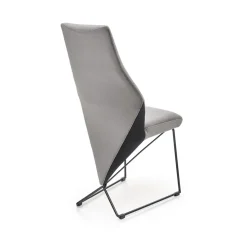 Garnero Arredamenti Set 2 sedie da pranzo imbottite in velluto nero Malabo Grigio Online